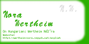 nora wertheim business card